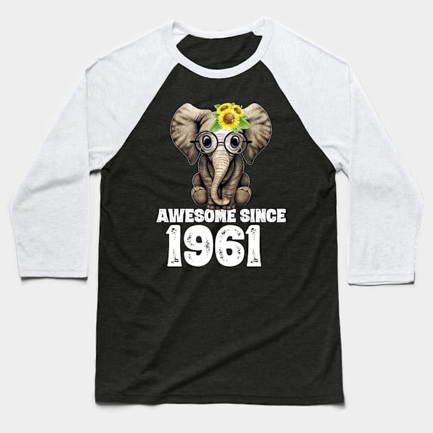 Awesome since 1961 59 Years Old Bday Gift 59th Birthday Baseball T-Shirt by DoorTees